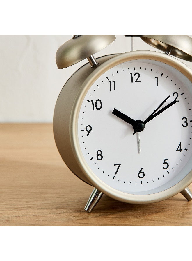 Home Box Mido Metal Twin Bell Alarm Clock 13.5 X 5.8 X 9.8 Cm  - Image 5
