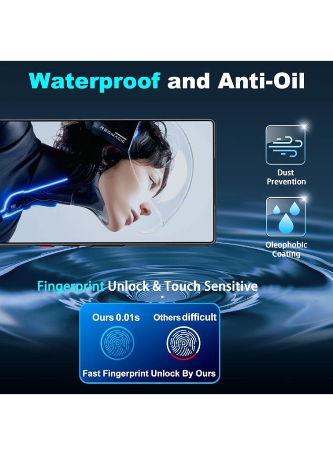 For ZTE Nubia Red Magic 11 Pro / 11 Pro+ Case and Tempered Glass Screen Protector Accessorise, TPU+PC Shockproof Bumper Mobile Phone Back Cover, Anti-fingerprint Protective Casing - Image 2