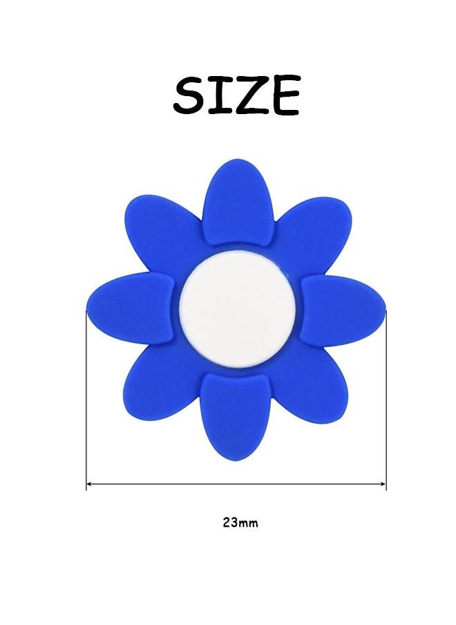 Generic - 6 Pcs Flower Shape Tennis Racket Vibration Dampener, Silicon Tennis Shock Absorbers Sports Accessories, Absorber Baseball Absorbing Tool Vibration Dampener Small Racket Dampener Fancy Gift (Blue) - Image 1