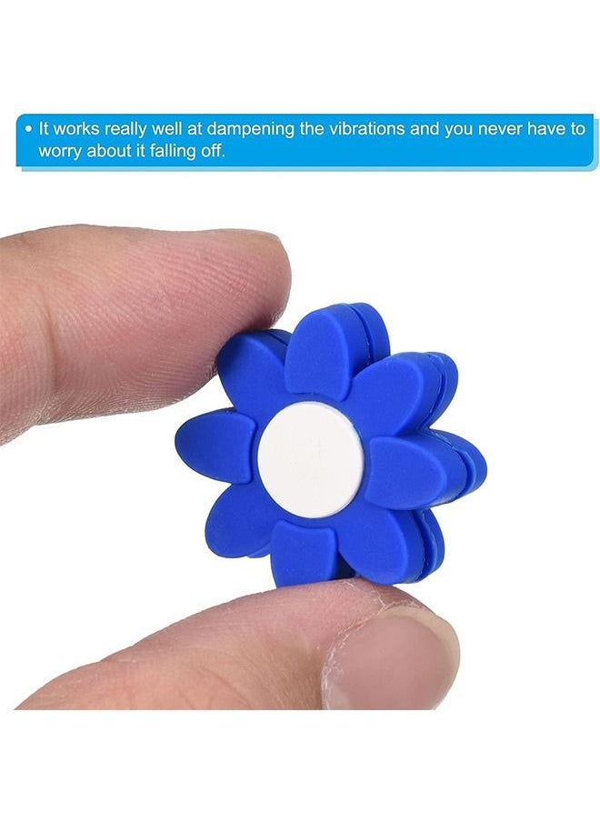 Generic - 6 Pcs Flower Shape Tennis Racket Vibration Dampener, Silicon Tennis Shock Absorbers Sports Accessories, Absorber Baseball Absorbing Tool Vibration Dampener Small Racket Dampener Fancy Gift (Blue) - Image 1