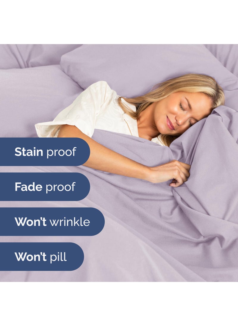 Extra Deep King Sheet Set - 6 Piece Breathable and Cooling Sheets - Hotel Luxury Bed Sheets Set - Easy Fit - Soft  Wrinkle Free and Comfy Sheets Set - Light Lavender Sheet Set with Extra Deep Pockets