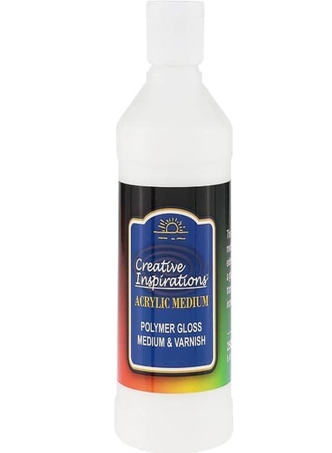 Creative Inspirations Acrylic Polymer Medium and Varnish - 250ml Bottle - Gloss Varnish for Acrylic Painting, Extends and Enhances Color, Create Acrylic Glazes, Soap and Water Clean-Up - Image 1