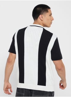 BRAVE SOUL Knitted Zipped Polo Shirt  - Image 2