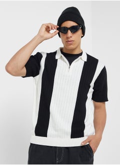 BRAVE SOUL Knitted Zipped Polo Shirt  - Image 1