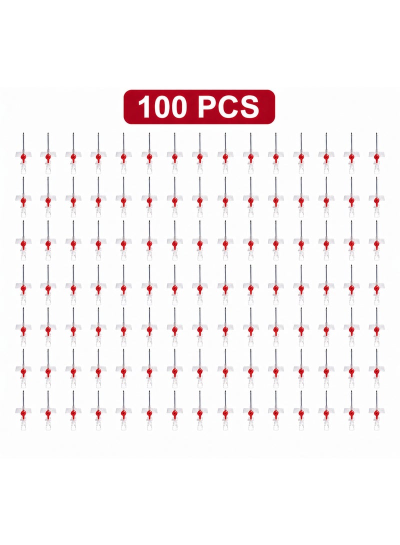 قنية وريدية 14G، 100 قطعة - قسطرة وريدية معقمة للاستخدام مرة واحدة مع منفذ حقن | عبوة كبيرة من أدوات الوصول الوريدي الطبية