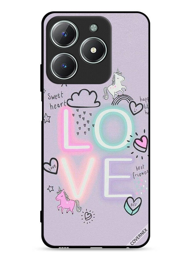 Covernex Realme C61 4G Protective Case Cover Sweet Heart Love Unicorn - Image 1