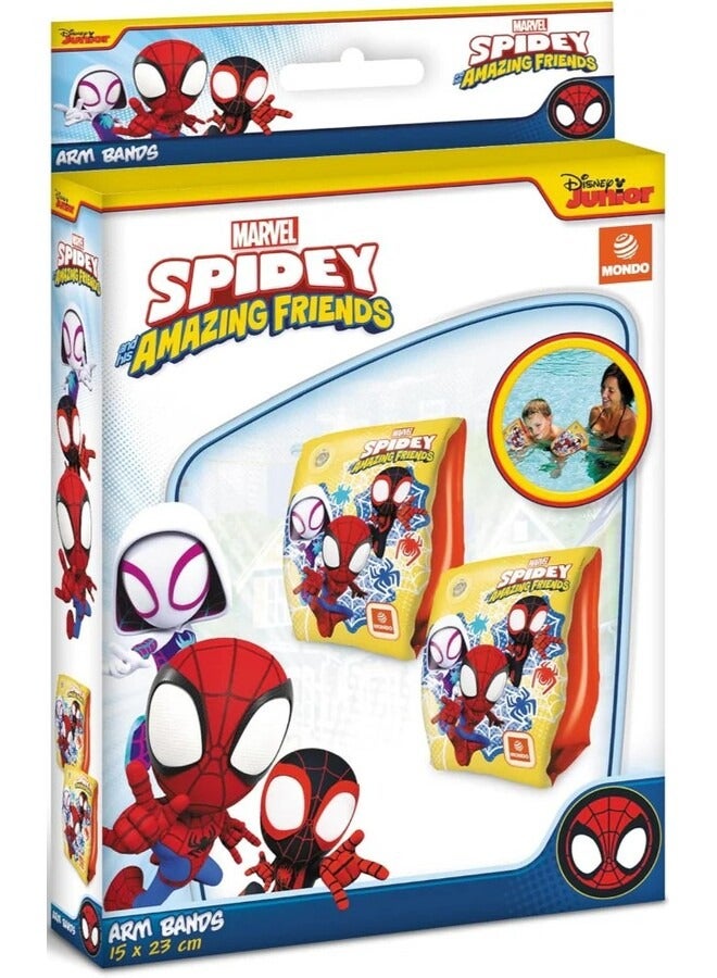 Mondo Marvel Spidey and his Amazing Friends Inflatable Swim Armbands for Kids (1-6 Years, 11-30 KG, 15x23 cm)
