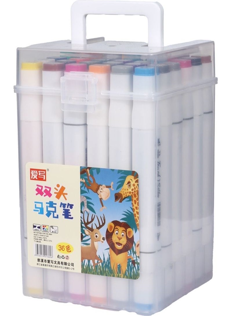 Silky Double-Sided Tip Marker Felt-Tip Pen Set 36-Piece Mica Markers with Carrying Case - pzsku/ZC9DD085F03D225A5C632Z/45/_/1728054447/94123f14-5035-4768-91d0-1526355e41a8