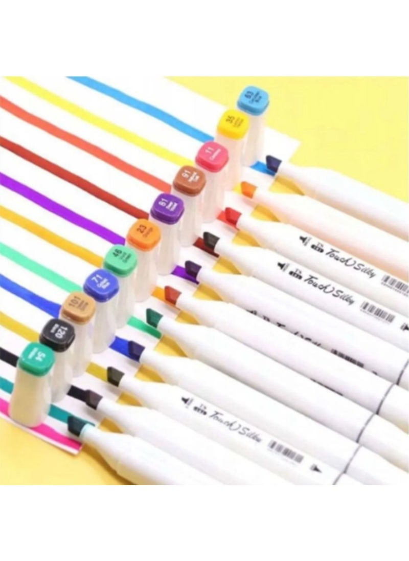 Silky Double-Sided Tip Marker Felt-Tip Pen Set 36-Piece Mica Markers with Carrying Case - pzsku/ZC9DD085F03D225A5C632Z/45/_/1728054447/c583be98-f7e2-4d70-9b8d-b906d0aeacbe