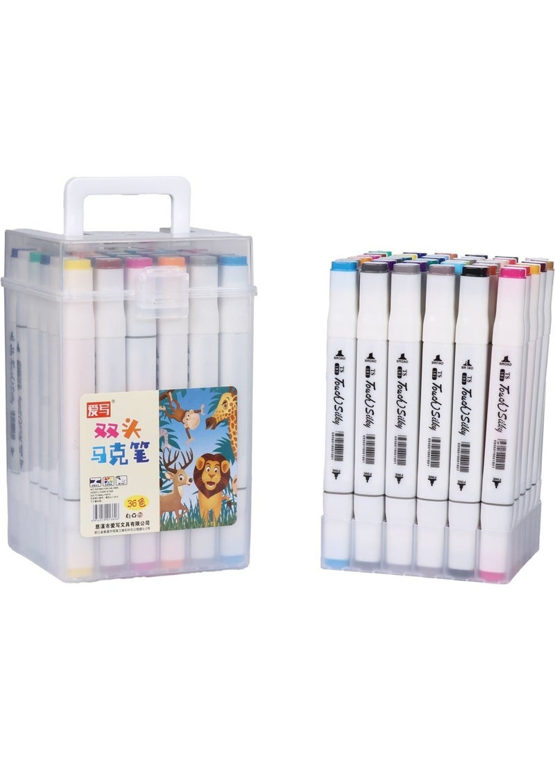 Silky Double-Sided Tip Marker Felt-Tip Pen Set 36-Piece Mica Markers with Carrying Case - pzsku/ZC9DD085F03D225A5C632Z/45/_/1728060787/baf1fa38-5870-4391-8c30-27a543e8b70f