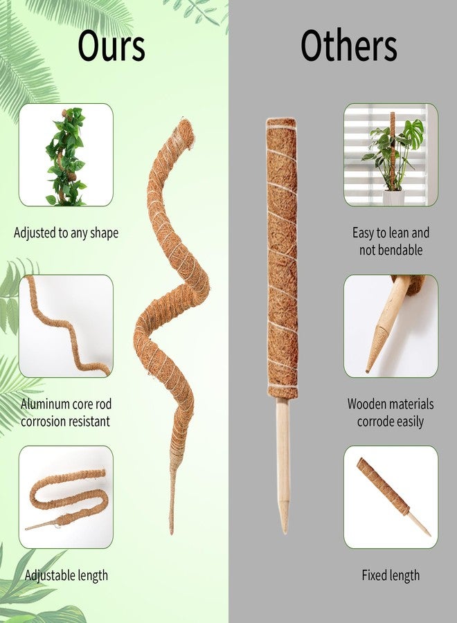 LveSunny 29 Inch Moss Pole, Bendable Moss Pole for Plants Monstera - Image 5