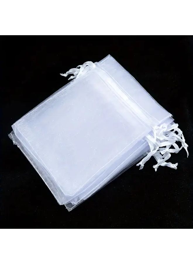 100pcs Mesh Bags Wine Red Gauze Bag 3.94 By 5.91inch Reusable Colorful Storage Pouches Breathable Fabric Bags Suitable For Jewelry Accessories Gems Birthday Gifts Holiday Presents Party Favors - Image 5