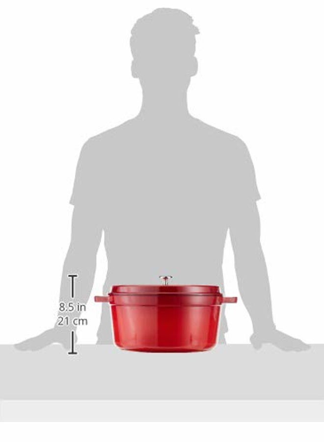 Staub 1103006 Round Cocotte, Cast Iron, Cherry - Image 3