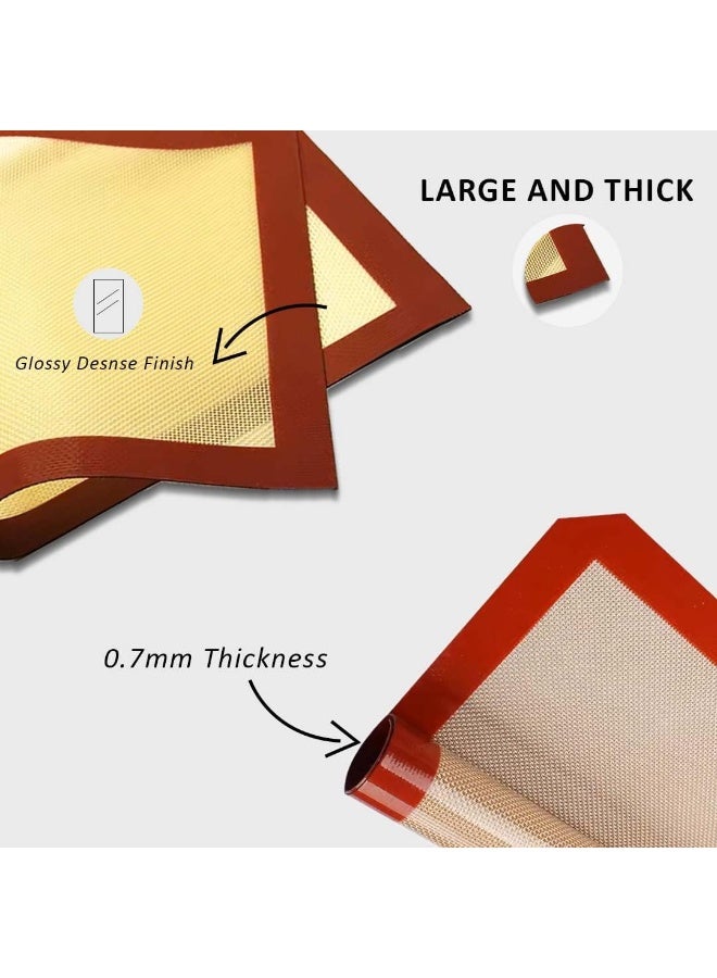 VLA Non-Stick Silicone Baking Mats (Gaige/Red, 2-Pack) - Image 5