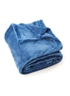Cabeau Fold N' Go Buttery Soft French Microfiber 4-in-1 Blanket Royal Blue 36 x 60 Inch CB-BLFG2085  - Image 2