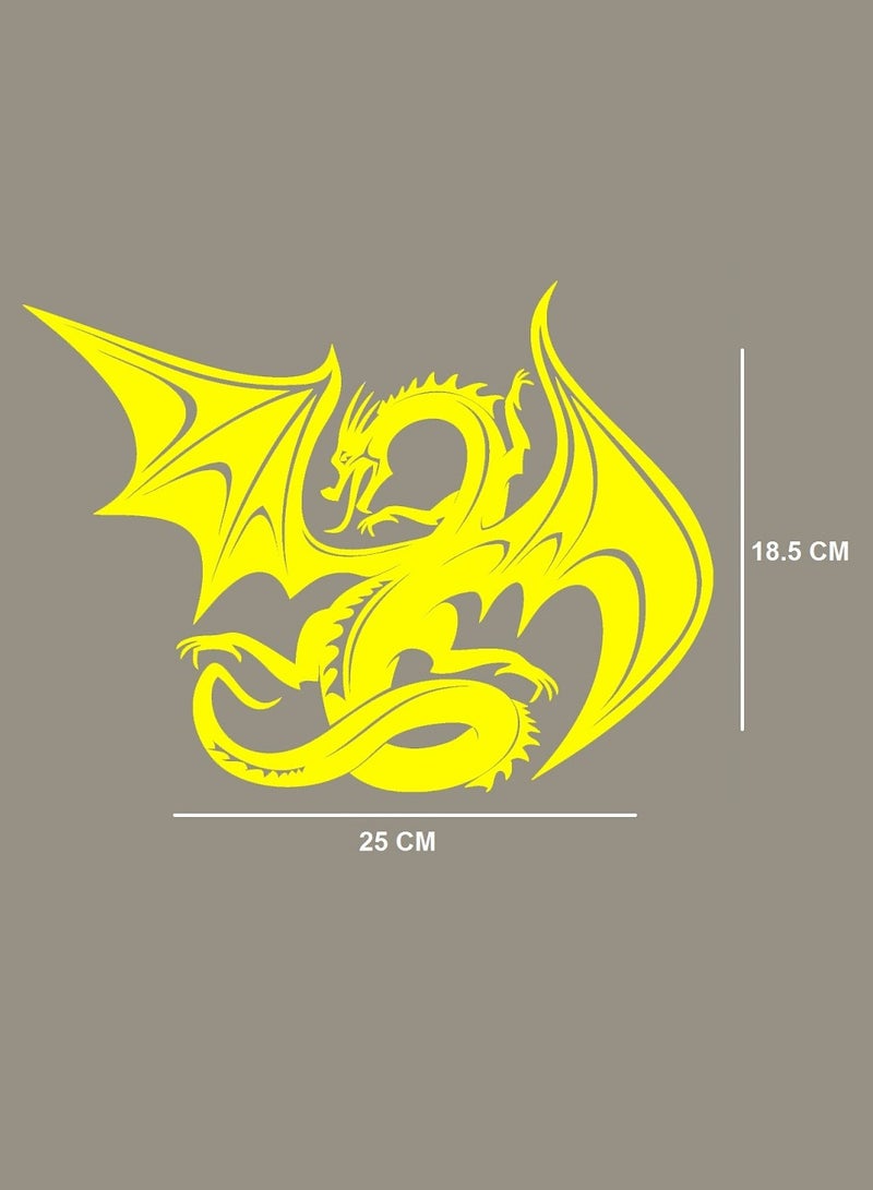 Generic Dragon Wing Sticker - Yellow 