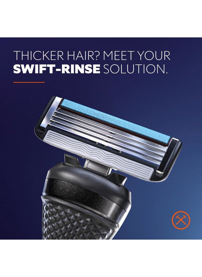 DOLLAR SHAVE CLUB 4 Blade Razor Refills (12 Pack) | Swift Rinse Blades for Longer and Thicker Hair  - Image 2