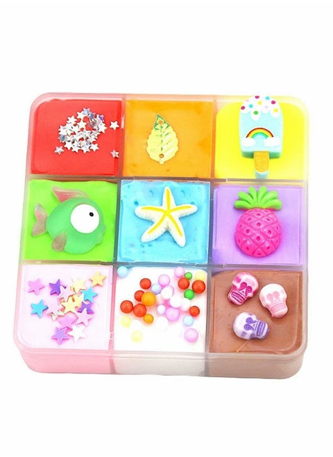 Butter Clay Kit, 9 Squares Starfish Series Boxed, Scented DIY Bottle Cloud Set, Soft Mud, Super & Non-Sticky Fluffy Clay, Sludge Toy Gift