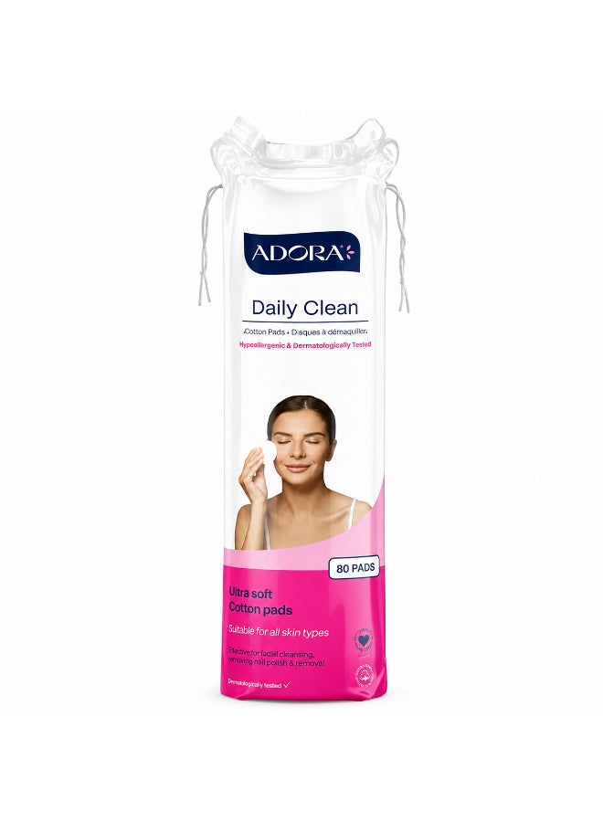 Adora 2-for-1 Makeup Removal Cotton Pads – 80 pads x 2 (Total: 160 pads) - Image 2