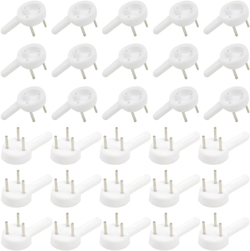 Hocansen 100 PCS Invisible Nail Wall Hooks Plastic Hardwall Hanger Hooks Picture Hangers Non-Mark Hook for Hanging Art Decorations Photo Frame (25x15x5/XK-SL) - Image 1
