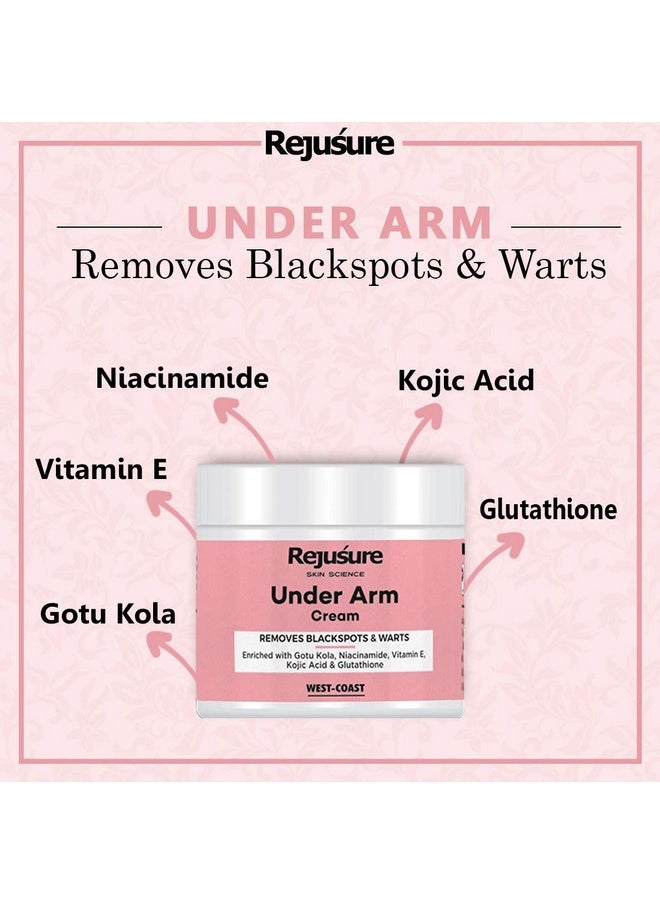 Rejusure Under Arm Cream Removes Black Spots & Warts 50 Gm (Pack Of 2)  - Image 2