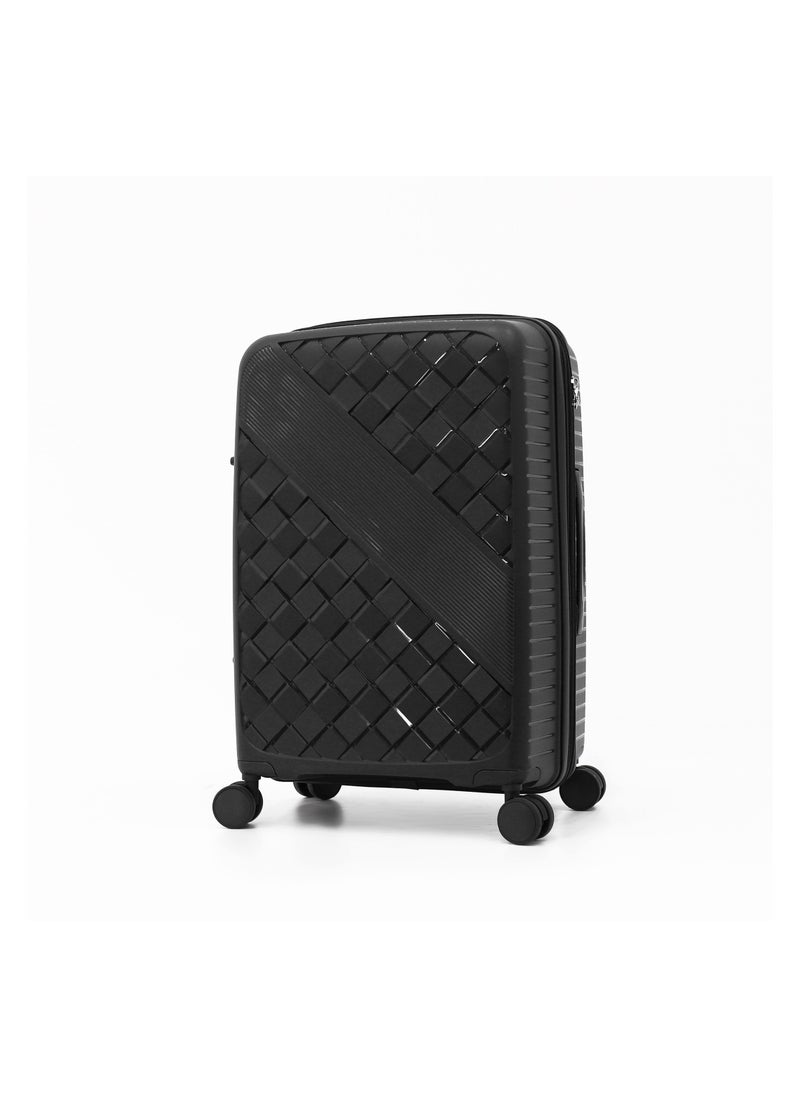 GIORDANO Giordano Hardside Luggage Trolley Bag 3 Pieces set,Black (S-20,M-24,L-28 Inch)  - Image 2