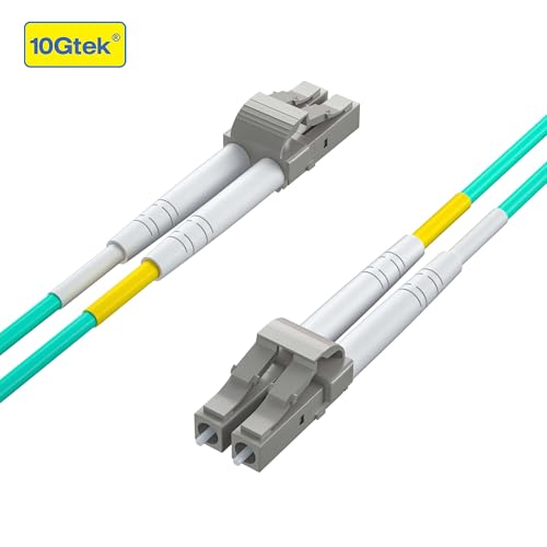 10Gtek Fiber Patch Cable - LC to LC OM3 10Gb/Gigabit Multi-Mode Jumper Duplex 50/125μm LSZH Fiber Optic Cord for SFP Transceiver, Aqua, 30-Meter(98.4ft) - Image 4
