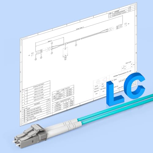 10Gtek Fiber Patch Cable - LC to LC OM3 10Gb/Gigabit Multi-Mode Jumper Duplex 50/125μm LSZH Fiber Optic Cord for SFP Transceiver, Aqua, 30-Meter(98.4ft) - Image 5