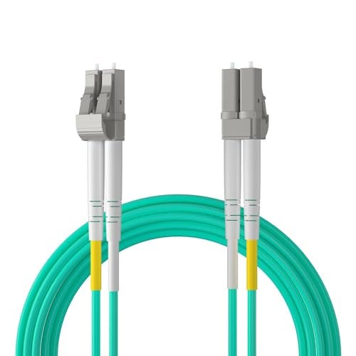 10Gtek Fiber Patch Cable - LC to LC OM3 10Gb/Gigabit Multi-Mode Jumper Duplex 50/125μm LSZH Fiber Optic Cord for SFP Transceiver, Aqua, 30-Meter(98.4ft) - Image 1