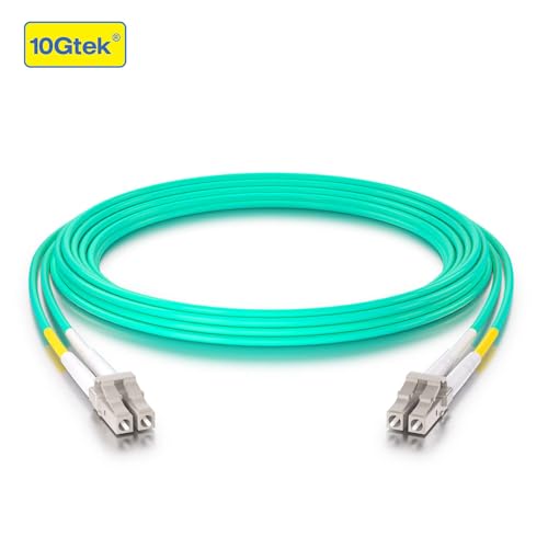 10Gtek Fiber Patch Cable - LC to LC OM3 10Gb/Gigabit Multi-Mode Jumper Duplex 50/125μm LSZH Fiber Optic Cord for SFP Transceiver, Aqua, 30-Meter(98.4ft) - Image 3