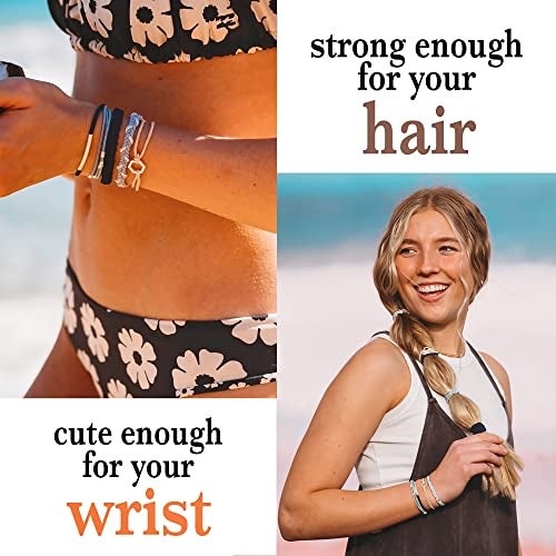 K'lani K’lani - Boho Friendship Hair Tie Bracelets for Women | 2-in-1 Bracelets | Inspires Relaxation & Big Dreams | Ideal Gifts for Women | Set of 5, Medium - Image 2