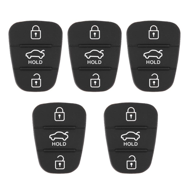 3-Button Rubber Key Pad - High-Quality Durable Replacement Key Shell for Hyundai and Kia Car Key Repair - Image 3