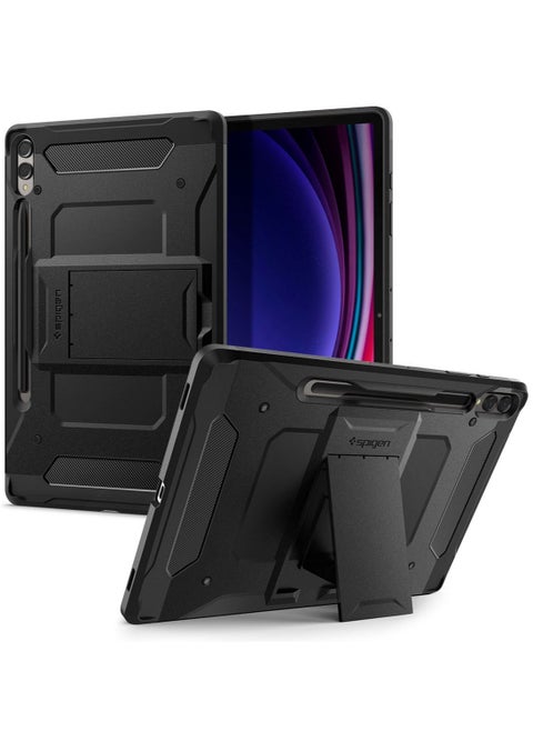 Tough Armor Pro Samsung Galaxy Tab S9 Plus Case Cover (2023) 12.4 inch Premium Shockproof Protective Hard Shell Case with Kickstand and S Pen Holder - Black