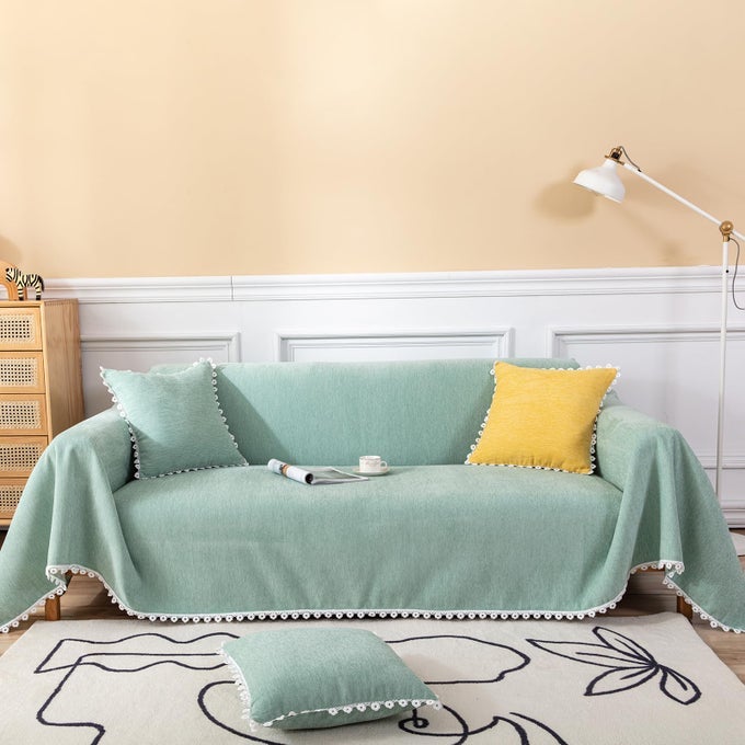 Light Green Couch Covers for 3 Cushion Couch Sofa Cute Sofa Covers Chenille Couch Cover for Dogs Sectional Sofa L Shape Futon Couch 71 X134 Green
