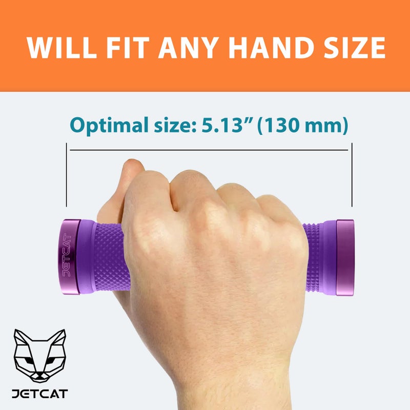 JETCAT Bike Grips, Bike Handlebar Grips, Mountain Bike Grips Handlebar, MTB Grips, Bicycle Grips BMX Grips, Bicycle Handlebar Grips Handles for Adults. Ebike, MTB, Scooter, Lock on, Purple - Image 3
