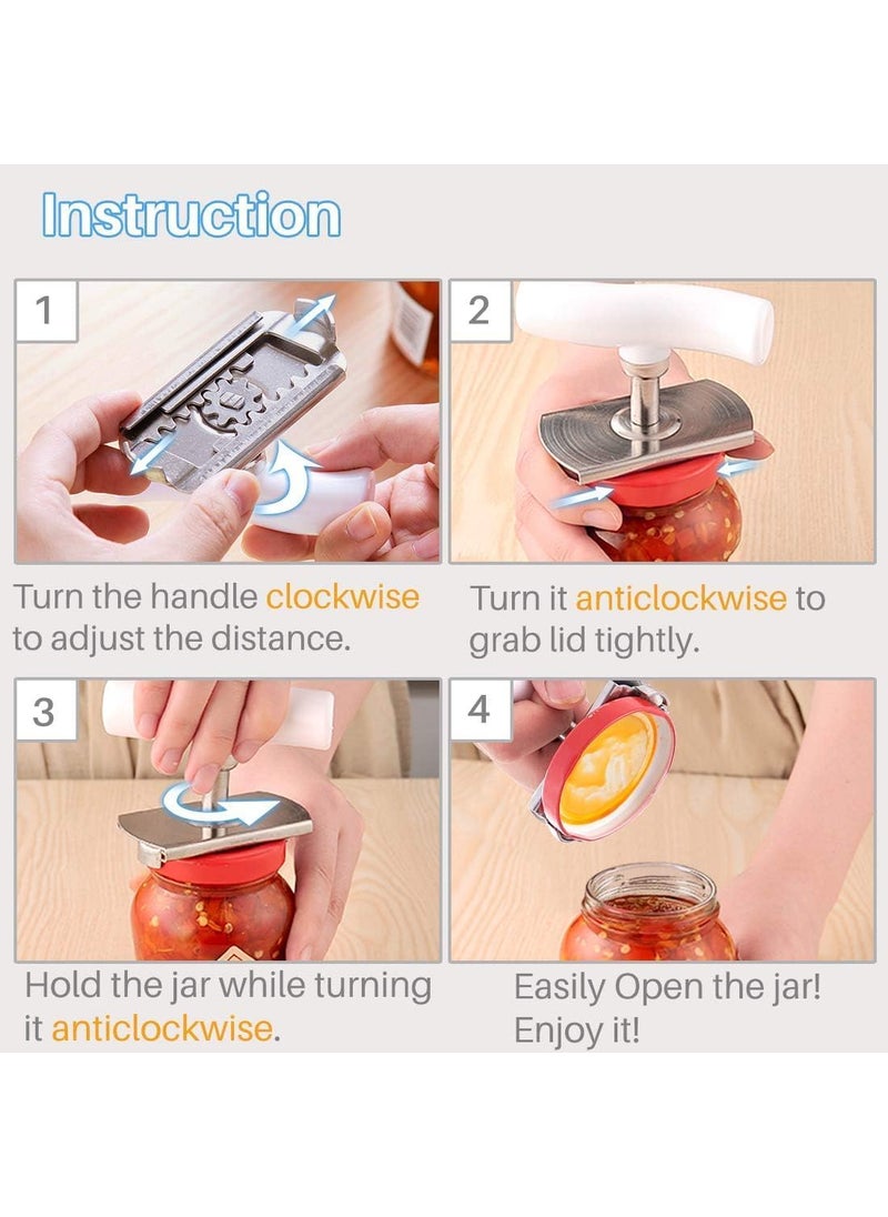 ECOSPIT CONTAINER Bottle Opener Jar Opener Pickle Grabber Tool Tin Opener Can Openers for Seniors with Manual Can Openers LaborSaving Lid Opener Multicolor Pack of 1