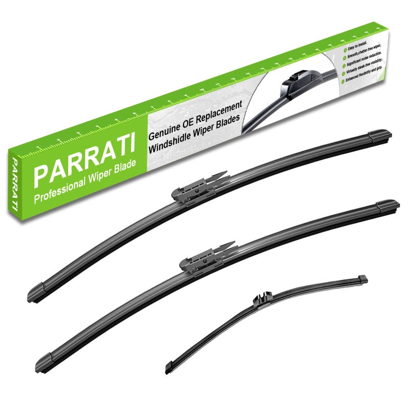 PARRATI Windshield Wipers for Ford Edge 201520232828 Front and 14 RearOEM Replacement Wiper BladesQuiet StreakFreeSet of 3