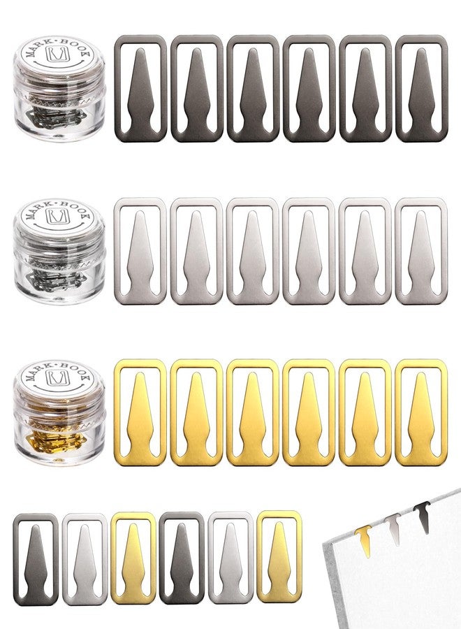 WRINGKIT 150 Pieces Book Darts Bookmarks, Mini Thin Stainless Steel Book Line Markers, Mixed Page Marker Clips for Reading Teachers Students Book Lovers Men, 3 Colors - Image 1