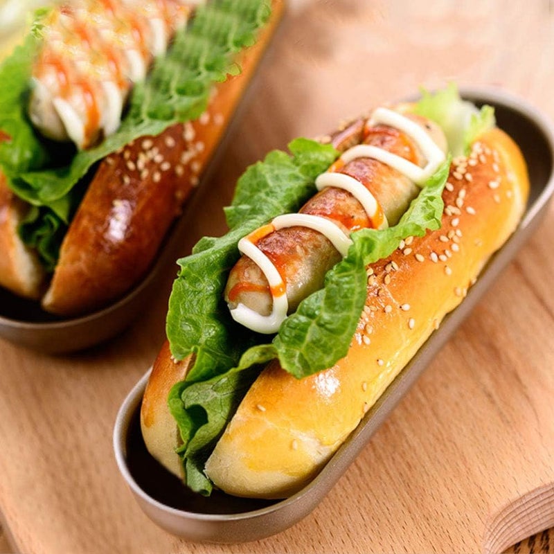 Non Stick Hot Dog Bread Carbon Steel DIY Sausage Mold Bake Ware Bakery Tools for Home Restaurant Bakery 19x7x2 5cm 146g - Image 2