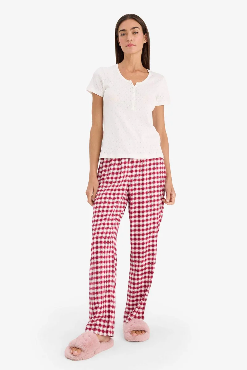 ديفاكتو Checked Flannel Pyjamas Bottoms