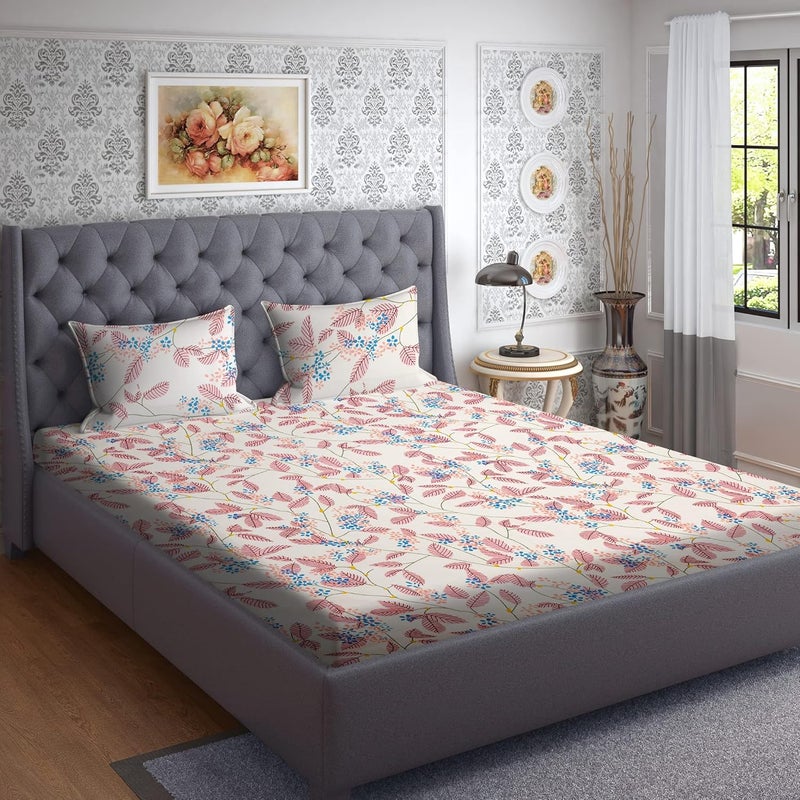 UmI. Brand Umi Super Soft Brushed Microfiber Cotton 60X78Inches 5X65Feet Fitted Bedsheet with 2 Pillow CoversAll Around Elastic Fitted bedsheet with Pillow Covers - Image 1