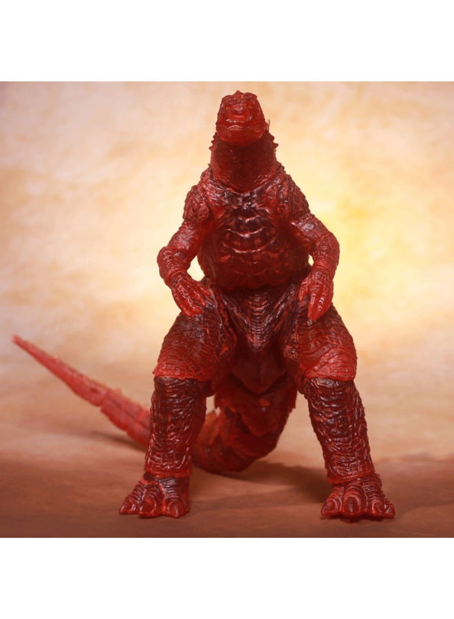 Godzilla Hand-made Movable Model King Of Monsters Godzilla War King Kong Movie Version Red Lotus Movable Toy-Color:Godzilla Black  - Image 3