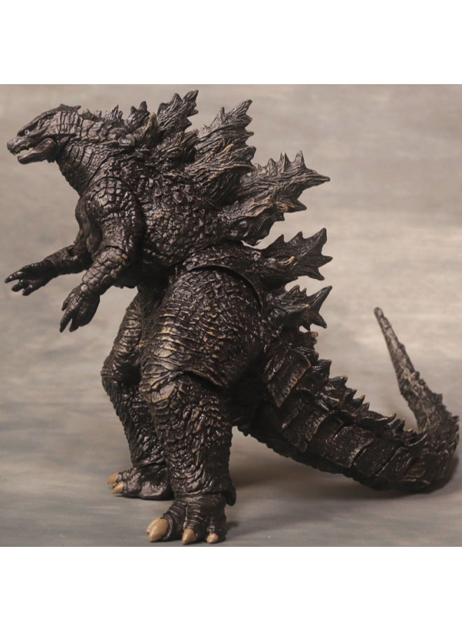 Godzilla Hand-made Movable Model King Of Monsters Godzilla War King Kong Movie Version Red Lotus Movable Toy-Color:Godzilla Black  - Image 4
