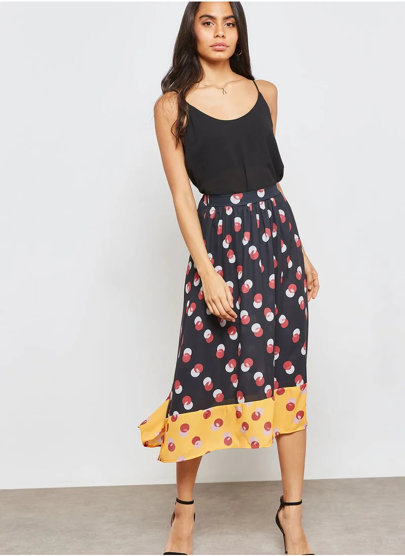 KOTON Printed Midi Skirt