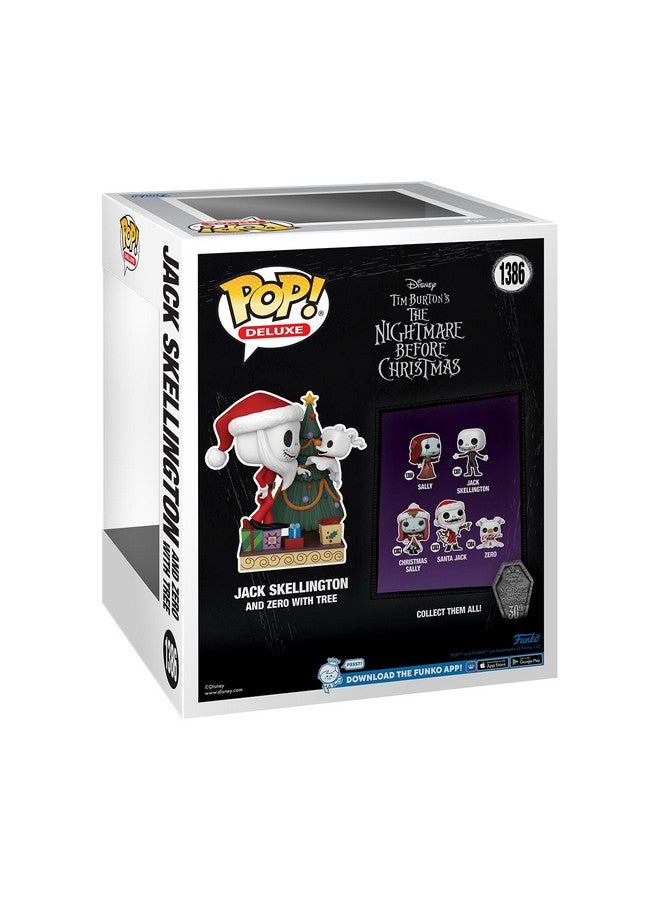 Funko POP! Deluxe: Disney The Nightmare Before Christmas 30th - Jack Skellington & Zero with Tree - Disney: The Nightmare Before Christmas - Collectable Vinyl Figure - Gift Idea - for Kids & Adults - Image 3