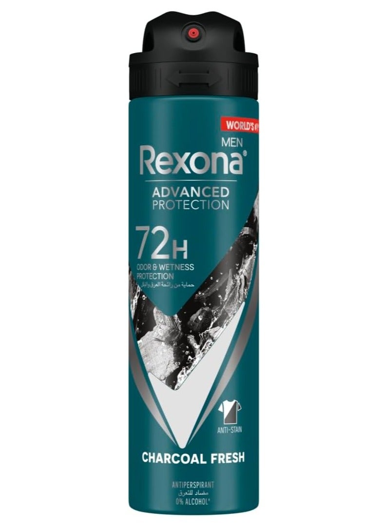 Rexona Men Advanced Protection 72H+ Antiperspirant Charcoal Fresh Spray 150ML