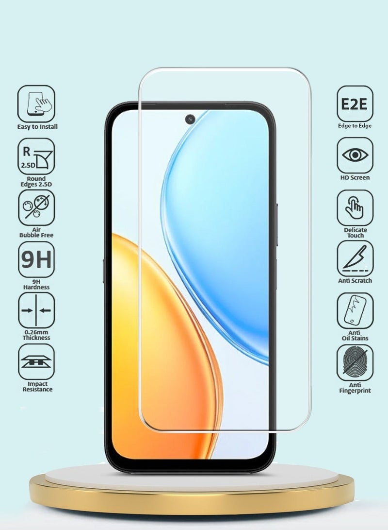 GMAX [2 PACK] Honor X7e 5G 2026 GMAX Premium Series Curved Edges 9H 2.5D Tempered Glass Screen Protector - Clear - Image 2