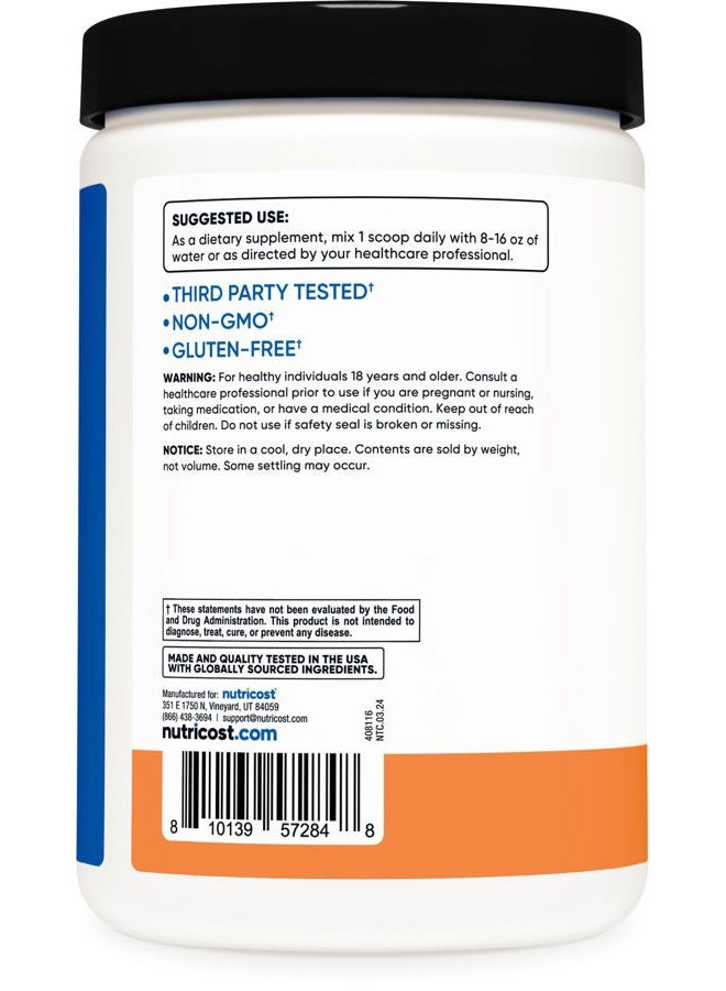 Nutricost BCAA + Hydration Powder (Peach Rings) 30 Servings - Branched Chain Amino Acids with Hydration Complex - Gluten-Free, Non-GMO - Image 4
