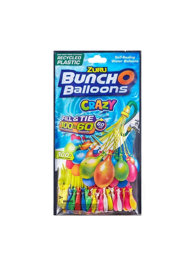 Bunch O Balloons 100 Rapid-Fill Crazy Color Water Balloons (3 Pack) - Image 1