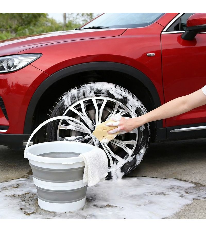Collapsible Water Bucket Foldable Portable Car Wash Bucket For Camping Fishing And Travel Color 2 - Image 1